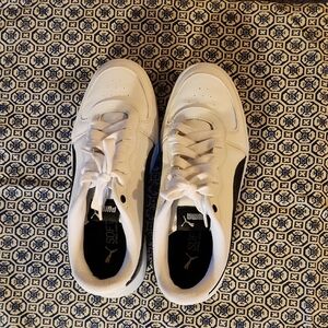 Puma White and Black Athletic Shoes